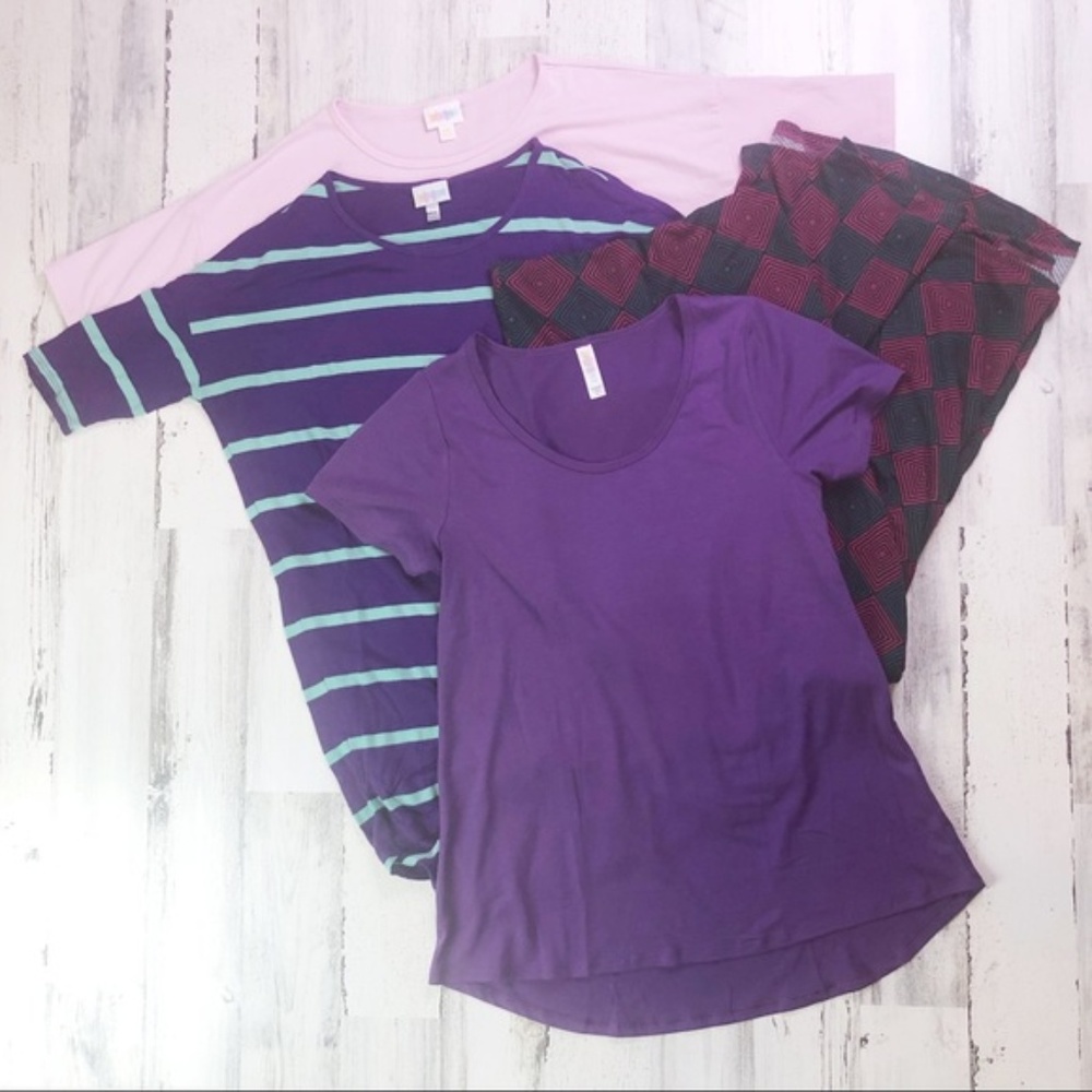 LuLaRoe 4 Piece LOT XXS XS Maxi Irma Perfect T